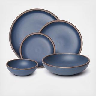 Shallow 5-Piece Dinnerware Set, Service for 1