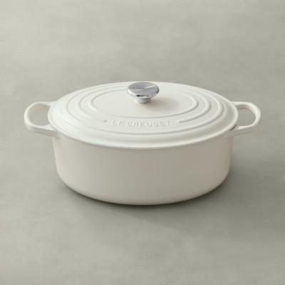 Le Creuset Signature Cast-Iron Oval Dutch Oven, 6 3/4-Qt., Matte White