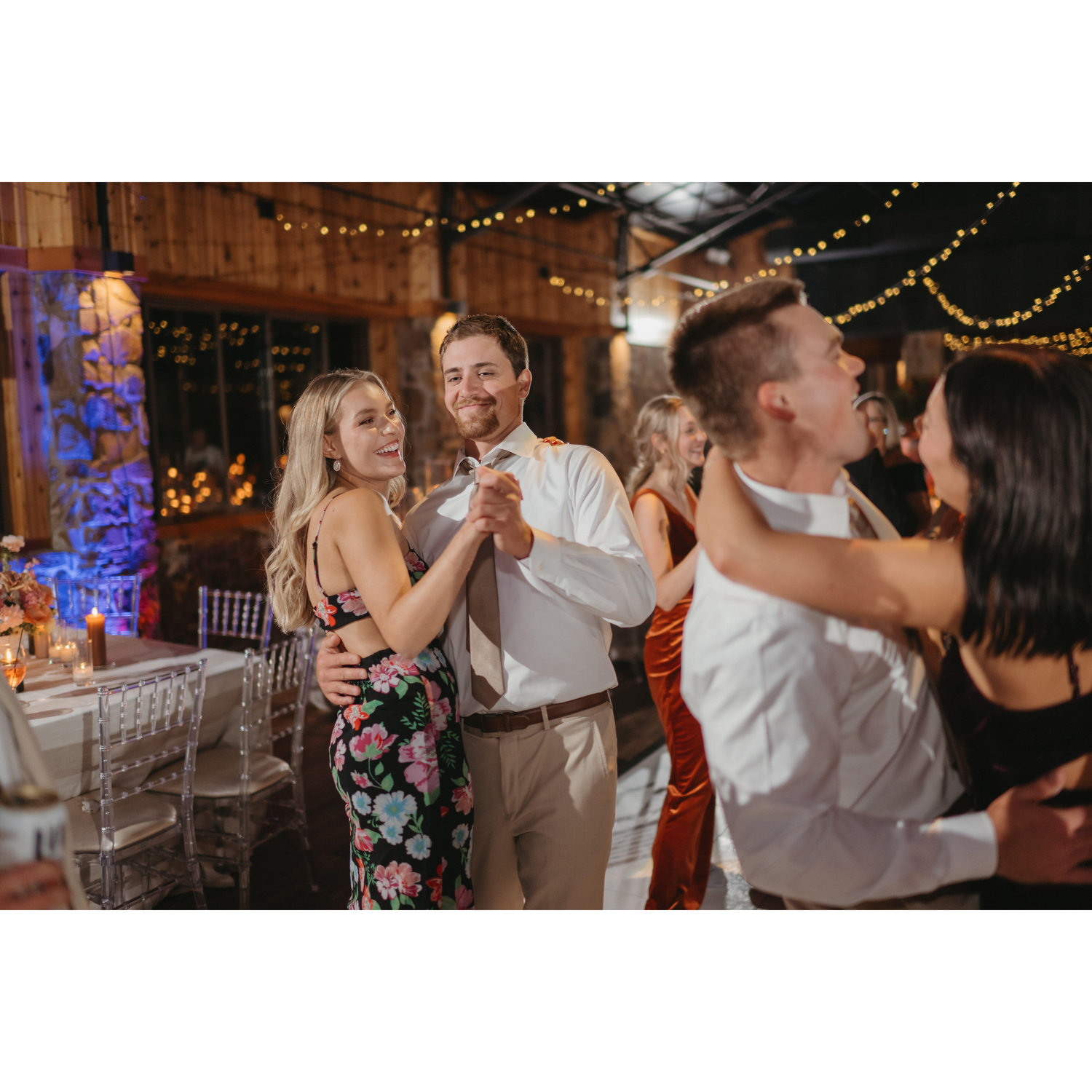 Sweet photo taken at Tori and Chase's wedding