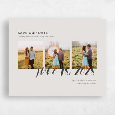 Gray, Grey Wedding Save the Date - Lyons Photo