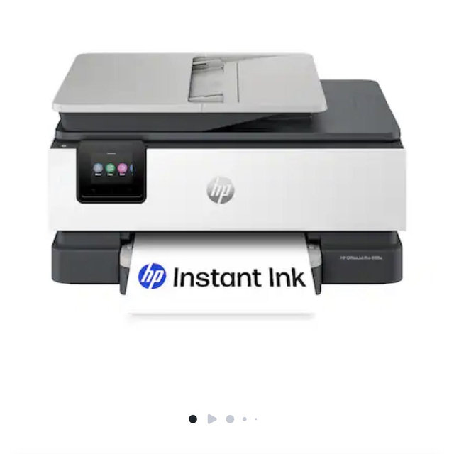 HP - OfficeJet Pro 8125e Wireless AI-Enabled AiO Inkjet Printer w/ 3 Months of Instant Ink (+1 Bonus Month of Ink w/ Code) - White