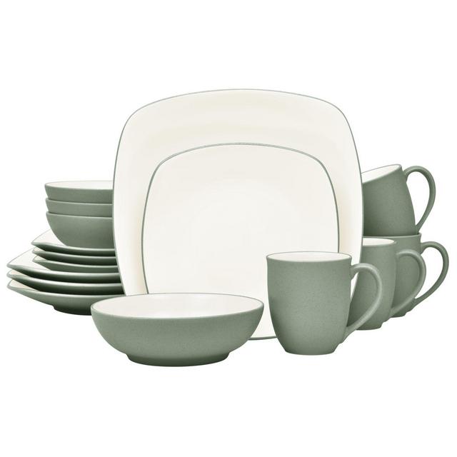 Noritake® Colorwave Square 16-Piece Dinnerware Set in Green