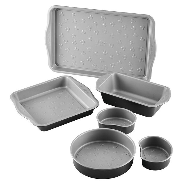 Farberware Disney Bake with Mickey Mouse Nonstick Bakeware Set/Baking Pans, 6 Piece - Black