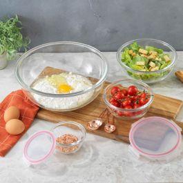 5-Piece Glass Mixing Bowl Set With Lids