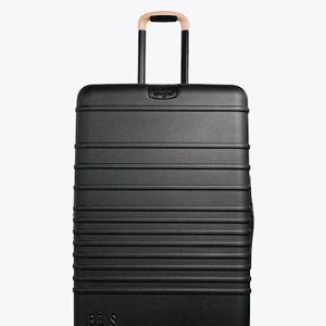 BÉIS 'The Large Check-In Roller' in Black - 29 inch Checked Rolling Luggage & Suitcase