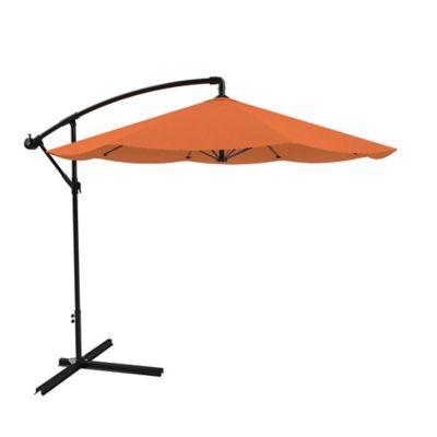 Pure Garden Cantilever Offset 10-Foot Hanging Patio Umbrella in Terracotta