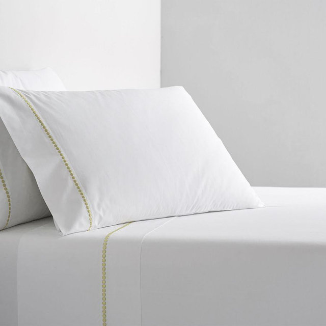 Pearl Organic Percale Sheet Set, King, Yellow