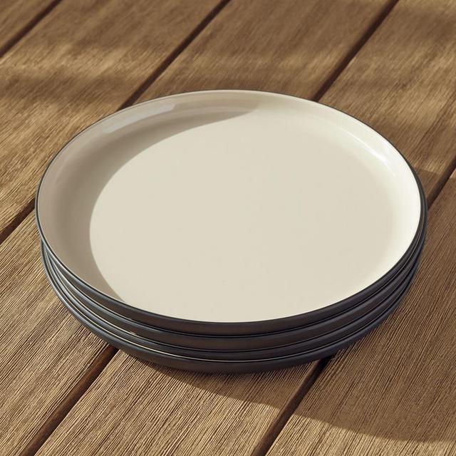 Aaron Probyn Kaloh Melamine Dinnerware, Dinner Plate, Melamine, Black, Set of 4