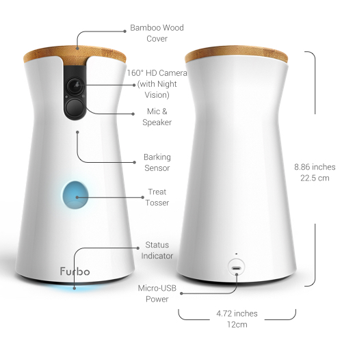 Furbo Treat-Tossing Dog Camera & 2 Way Audio | Free Shipping | Furbo Dog Camera