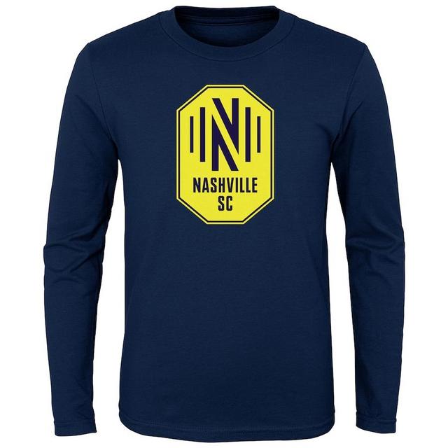 Nashville SC Navy Primary Logo Long Sleeve T-Shirt