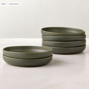 Drift Green Pasta Bowls Set of 6 | CB2