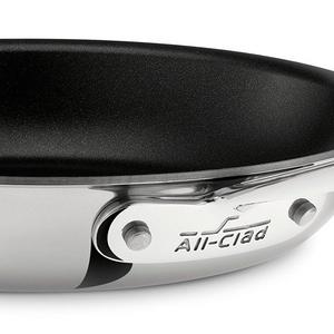 All-Clad 4114 NS R2 Stainless Steel Tri-Ply Bonded Dishwasher Safe PFOA-free Nonstick Fry Pan / Cookware, 14-Inch, Silver
