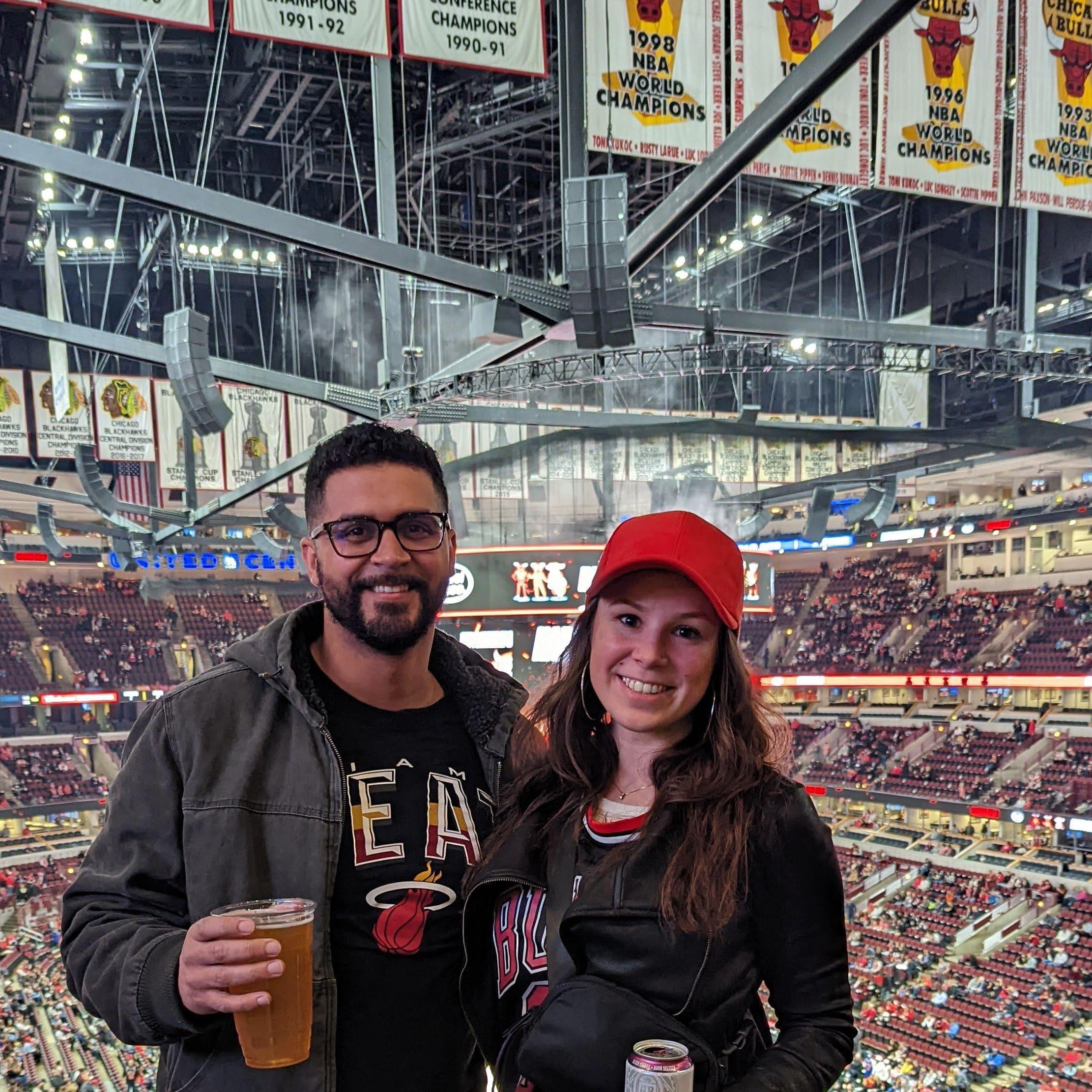 Our first NBA game! Bulls vs Heat, house divided