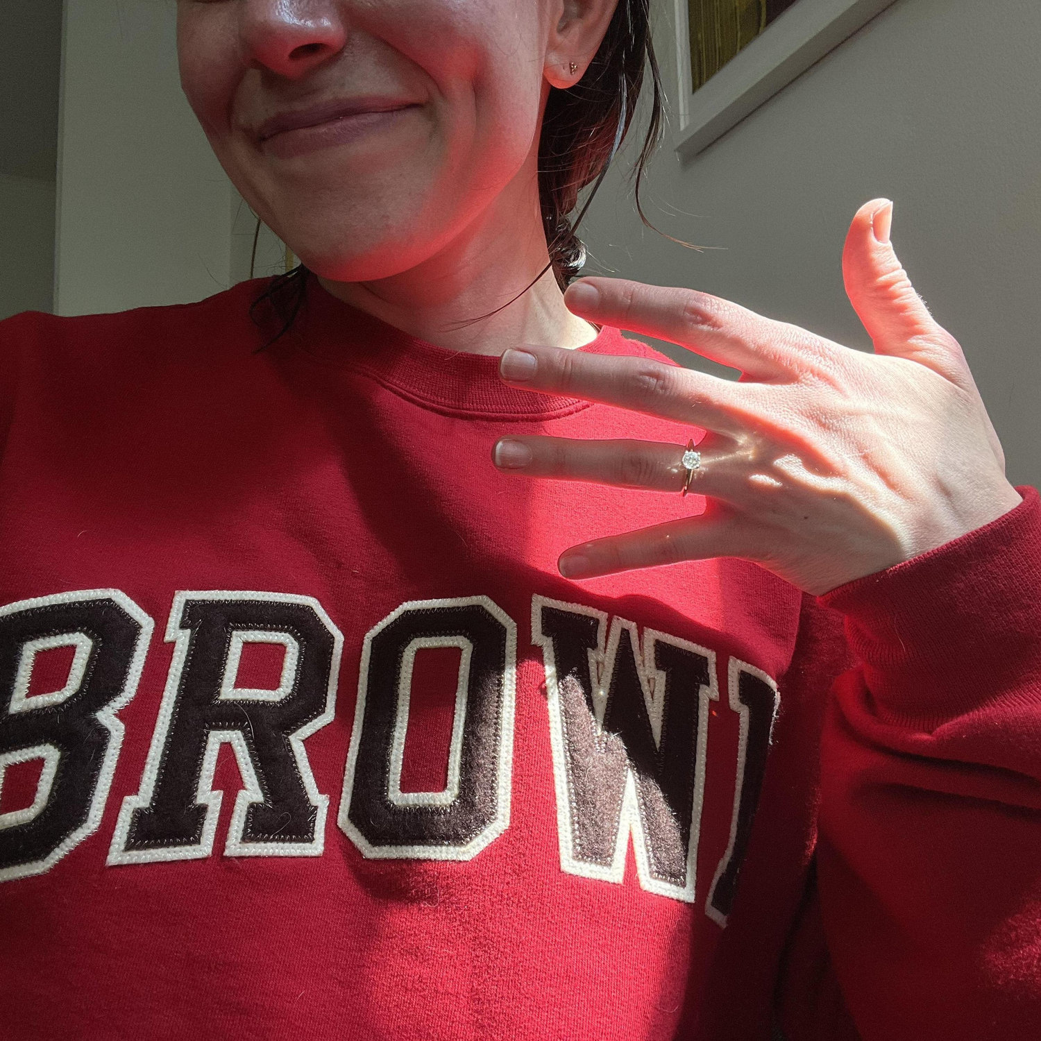 The nails are a giveaway at how surprised Sam was