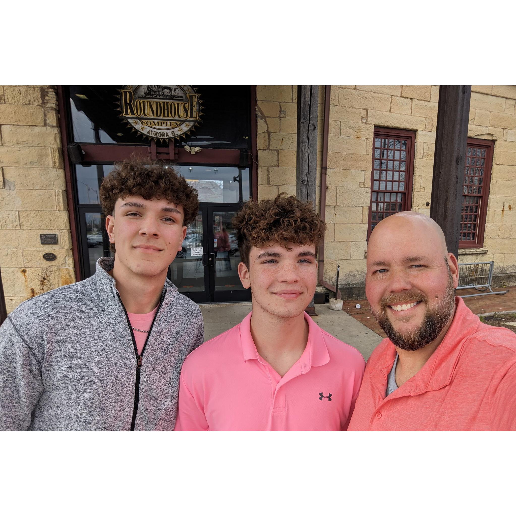 Sam's kids, Andrew and Matthew.