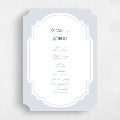 Blue Ticket Wedding Program - Marisol