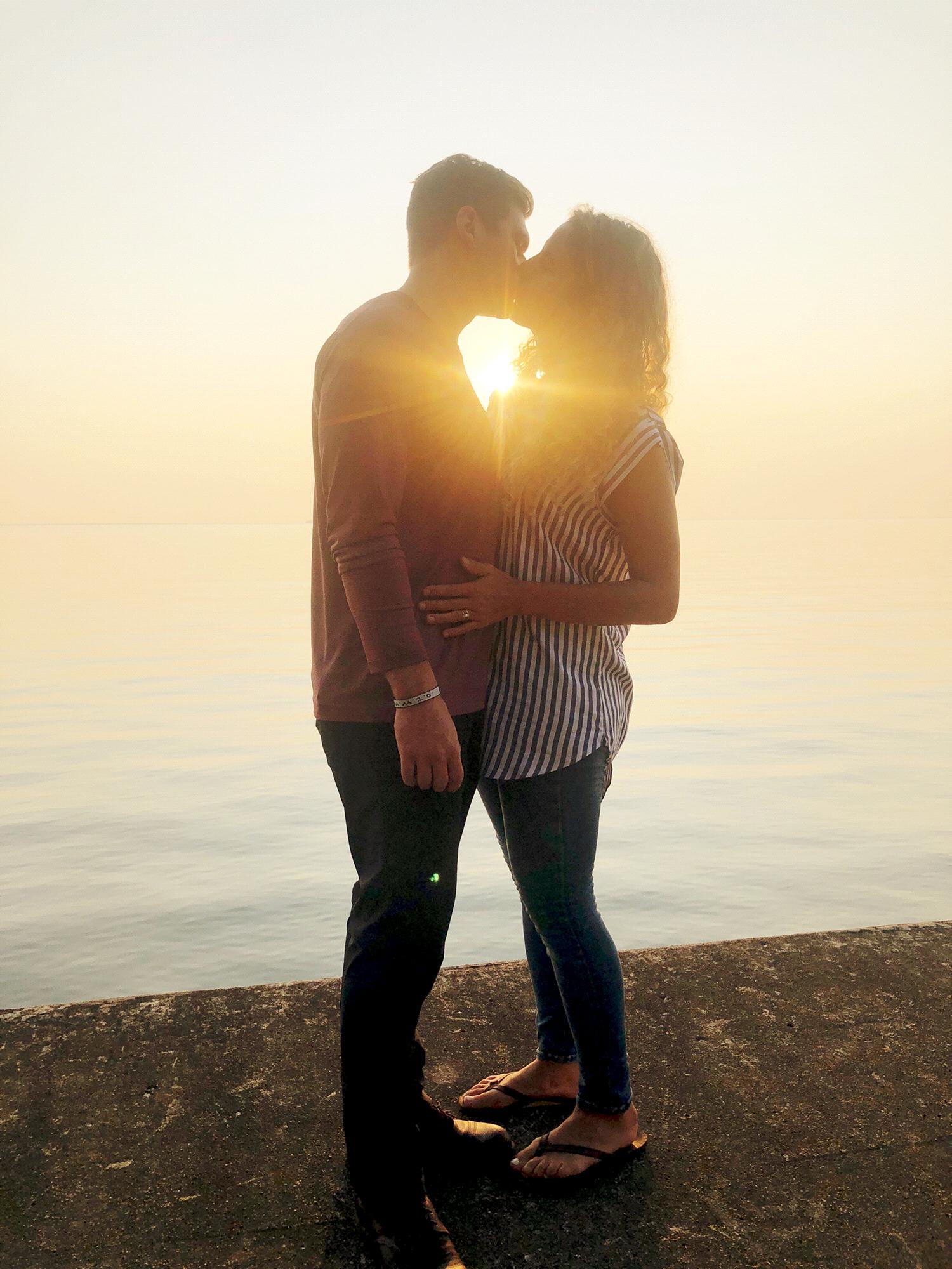 at bro Johnny and Katie's engagement down at Lake Michigan
