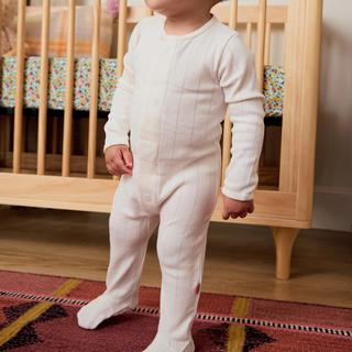 Organic Cotton Pointelle Magnetic Footie