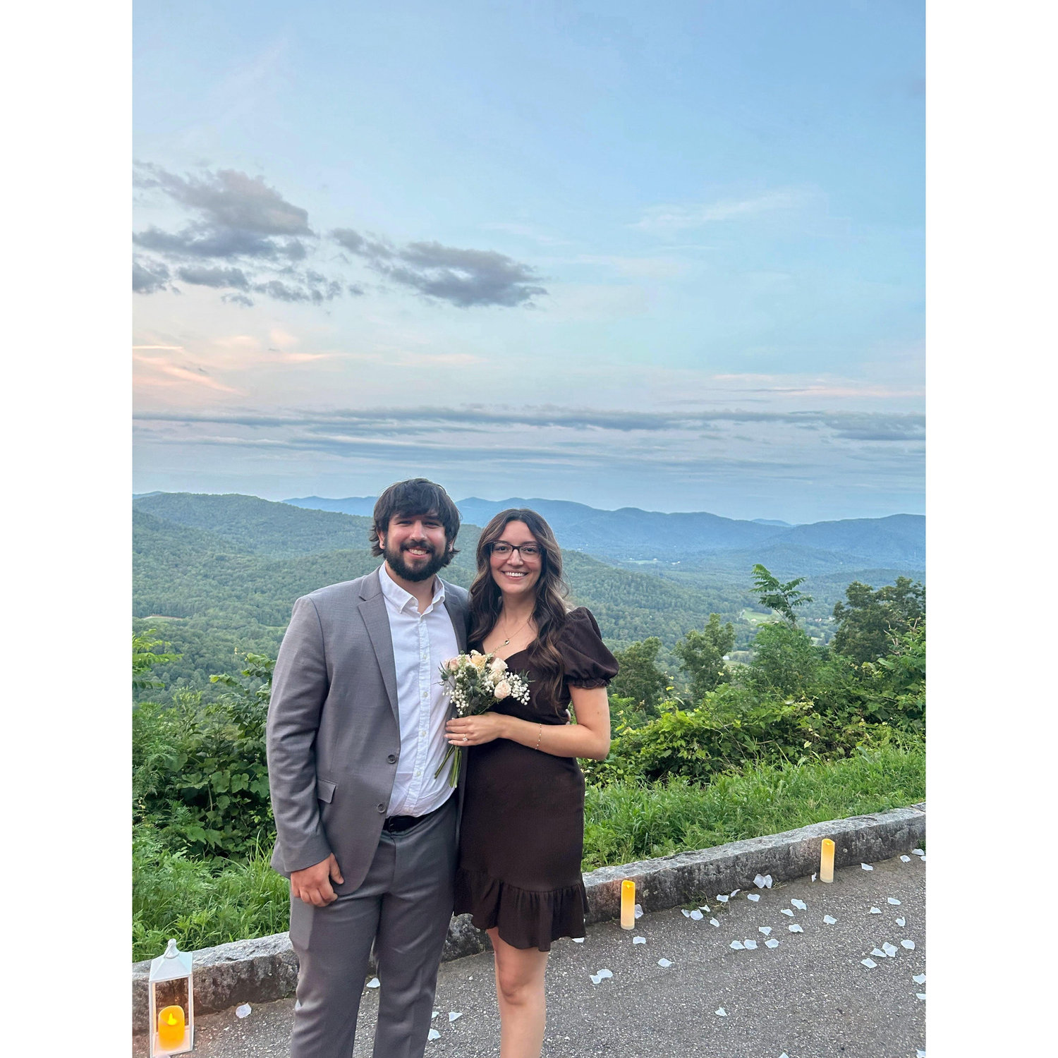 Jacob proposed 8-11-24 at Tanbark Ridge Overlook
