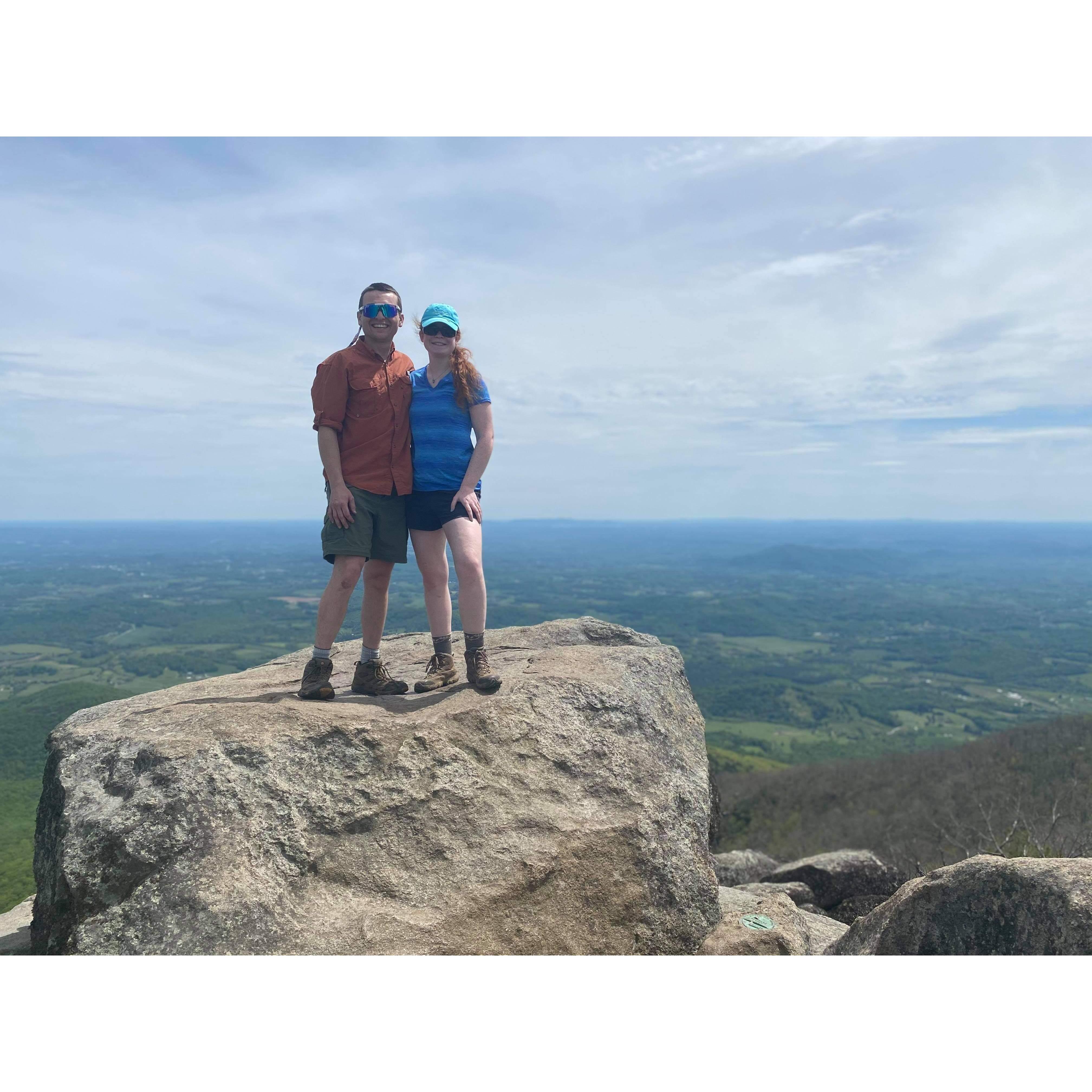 Hike to Sharp Top with Macy, Ashley's Matron of Honor (May 2021)