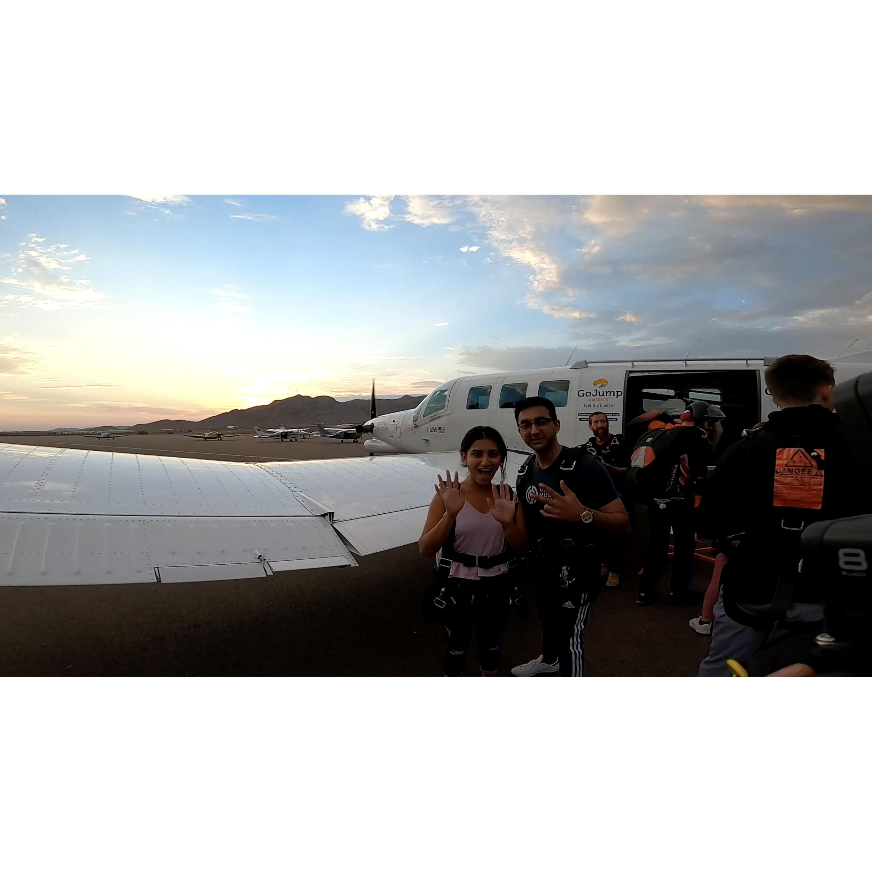 Las Vegas- July 2021 (we jumped out of this plane about 10 minutes after this photo was taken!)