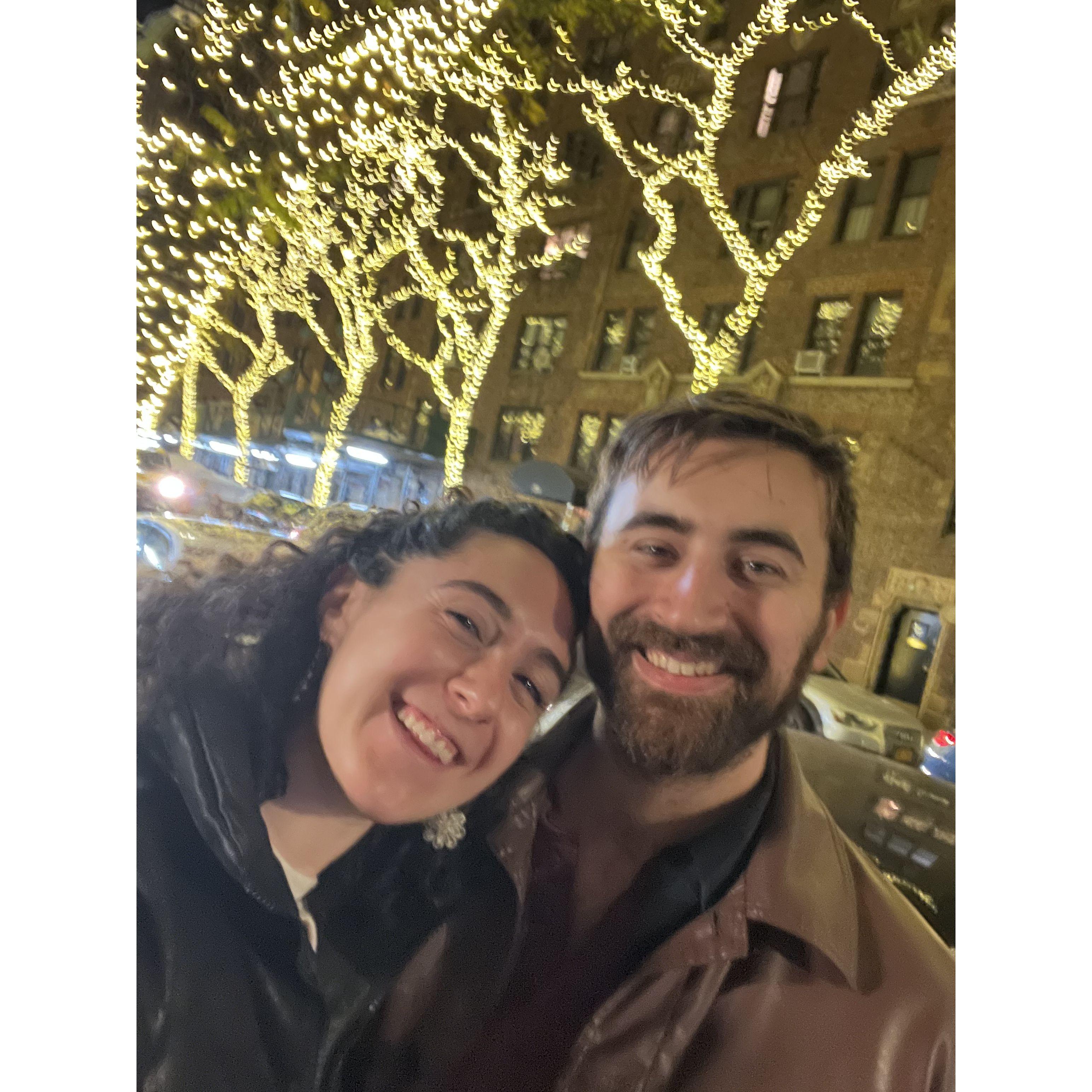 Walking around our neighborhood in the Upper East Side after seeing a dance show together!