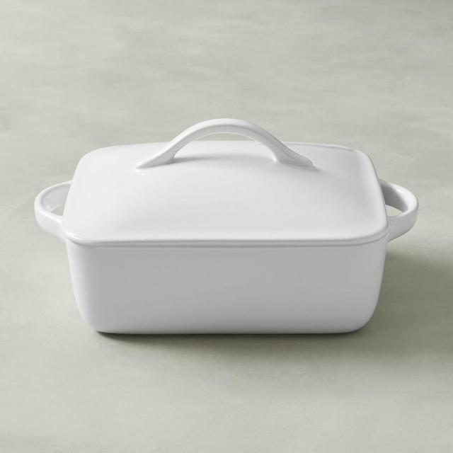 Essential Covered Square Baker, 9 x 9, White