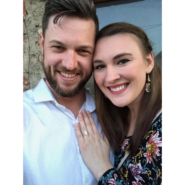 Moments after I said yes!