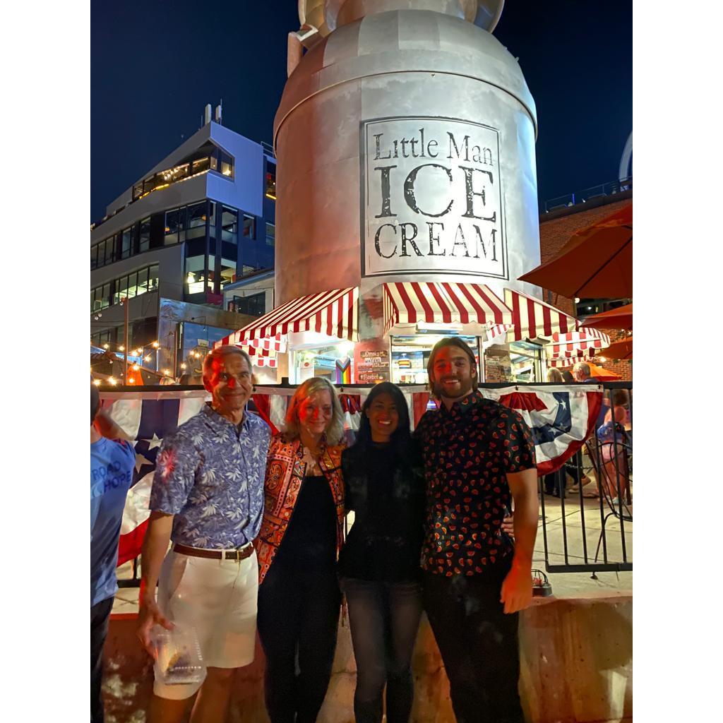 Little Man Ice Cream with Nick's parents in downtown Denver