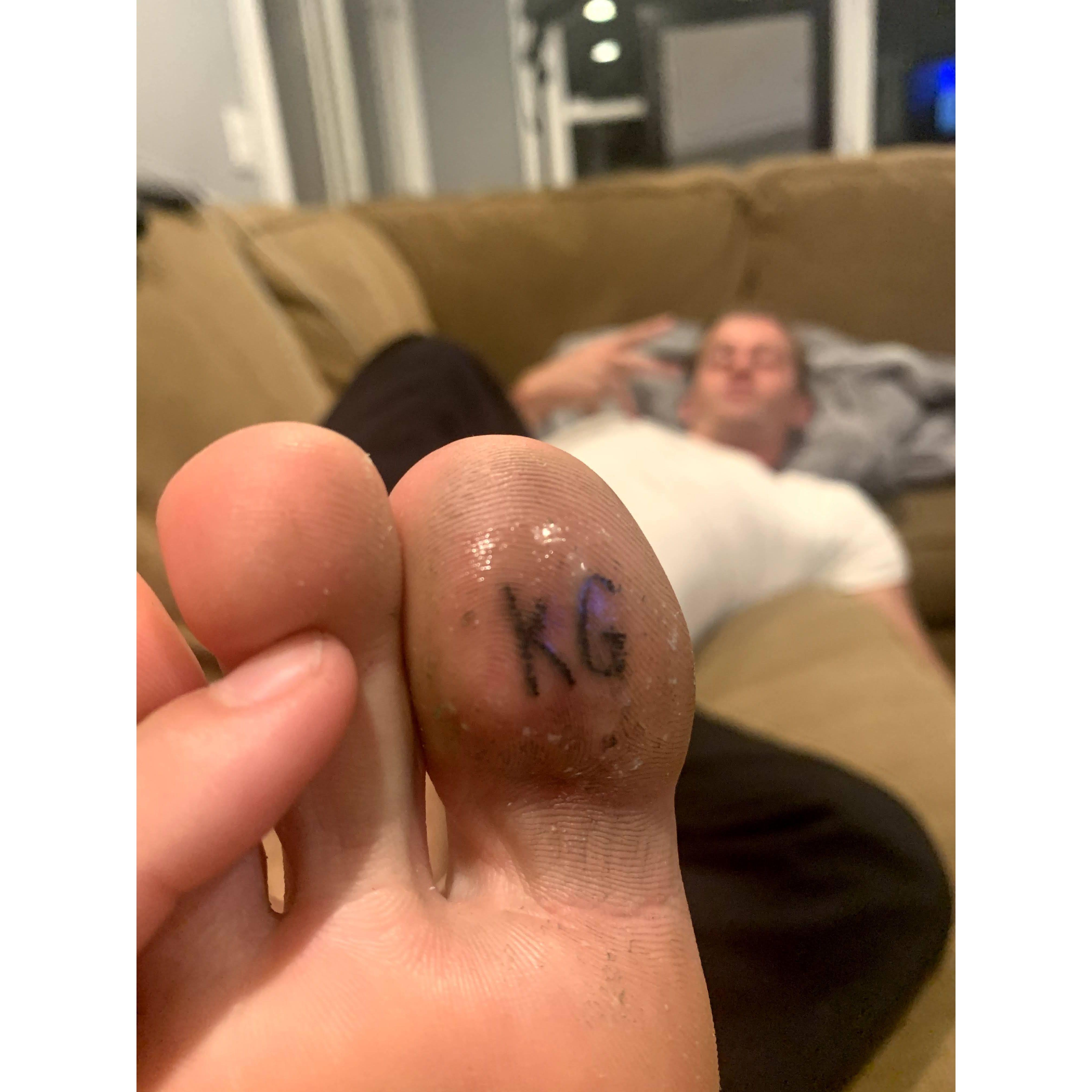 Andrew let me tattoo him after maybe a month