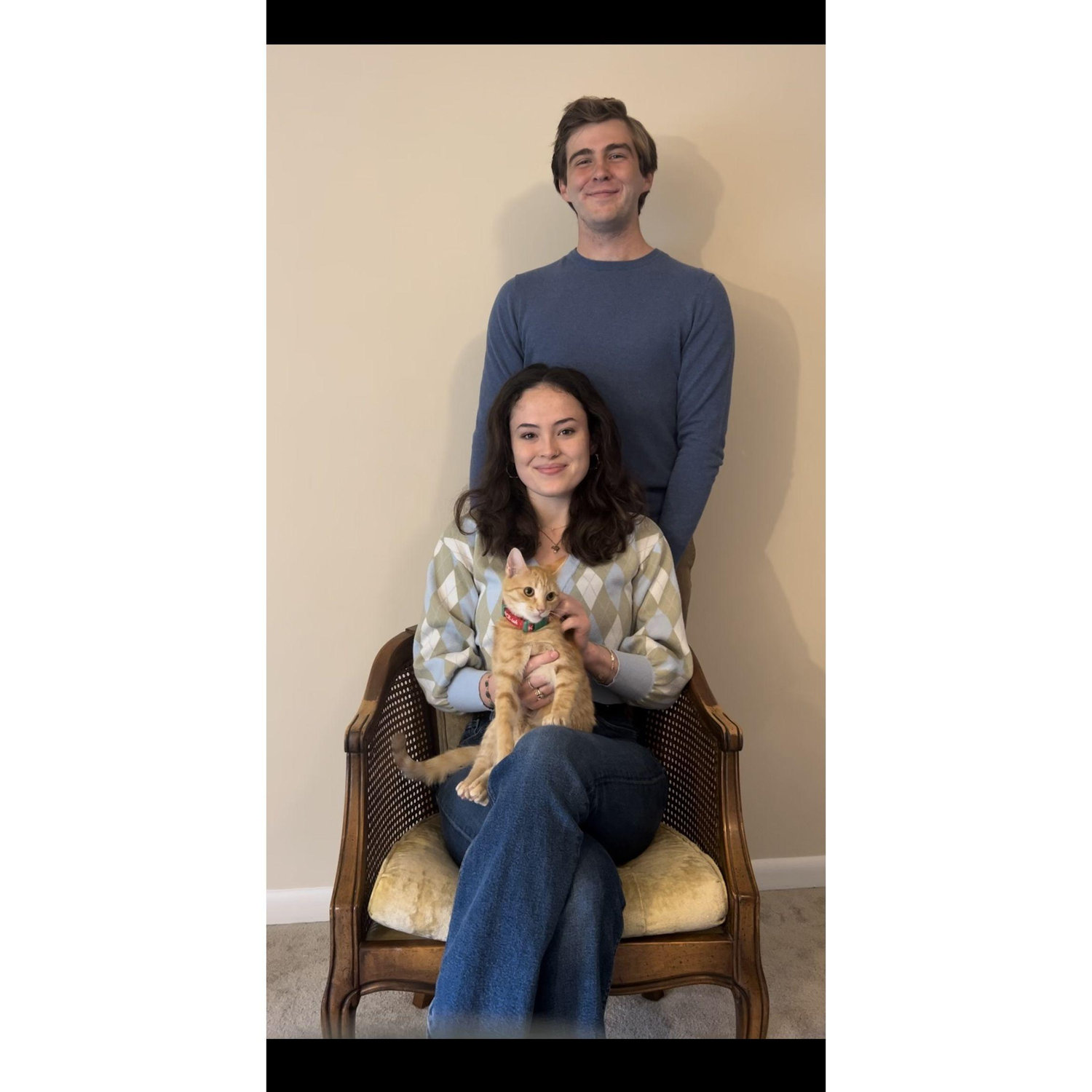 A true family portrait (with our cat Guinea!)