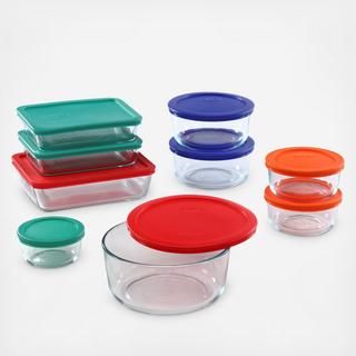 Nestable 18-Piece Glass Storage Set