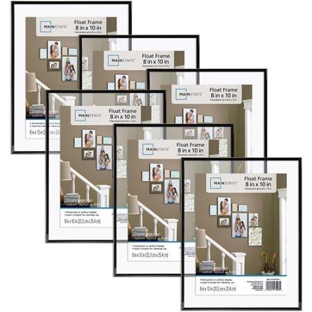 Classic Styles Mainstays Decor 8x10 Float Picture Frame, Set of 6