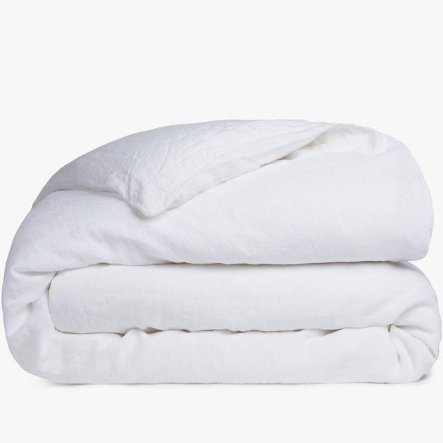 Linen Duvet Cover (King) White