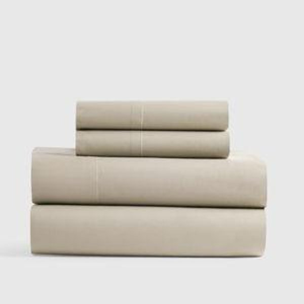 Organic Crisp Percale Sheet Set - King (Toffee)