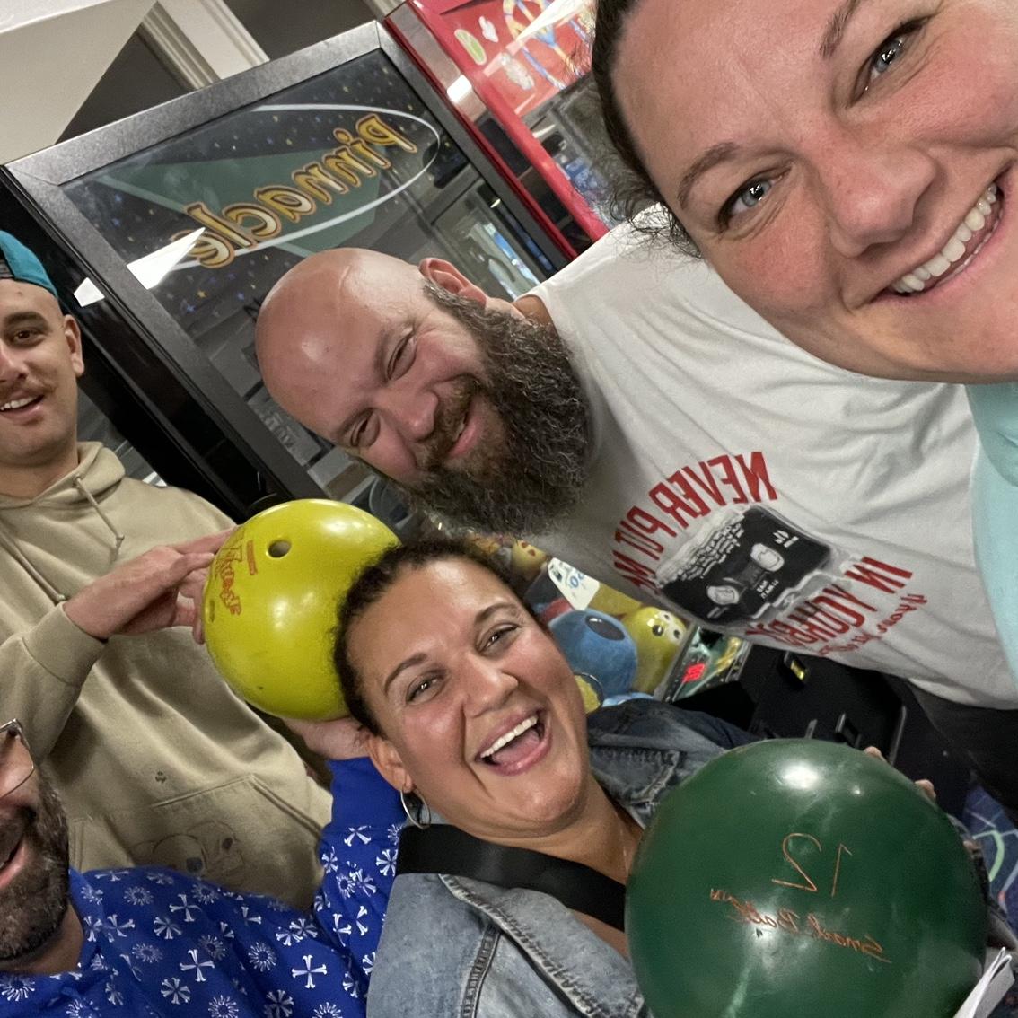 Bowling with Dante’s cousins 
Groomsman (Daniel) and Best Man (Jay)