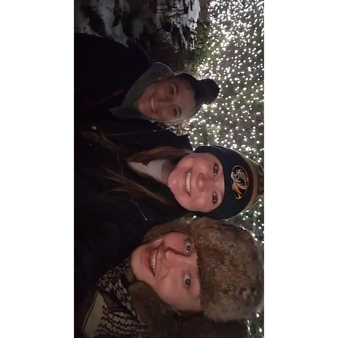 Zac and Courtney (and Allie) experiencing the lights in St. Louis