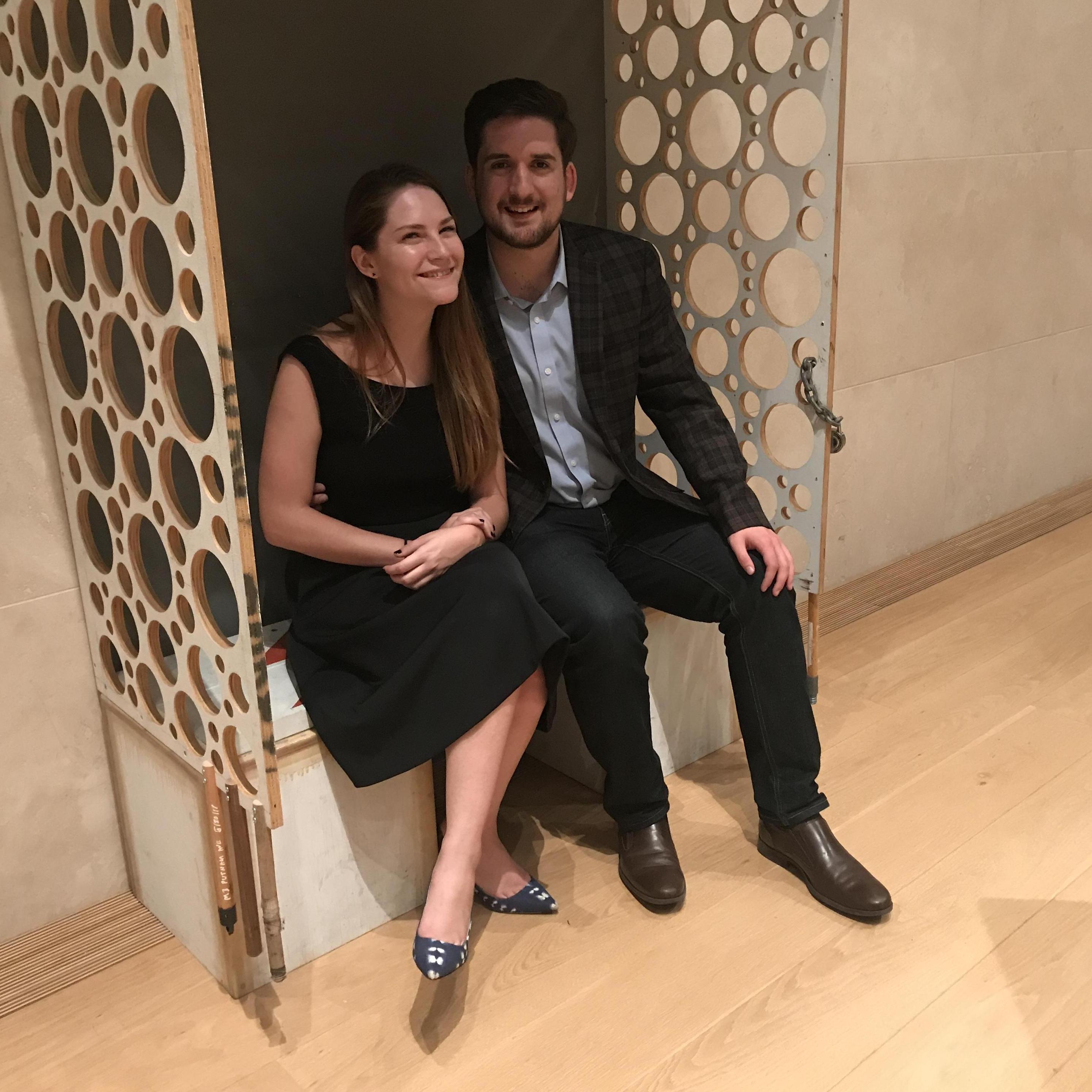 After college, we both ended up in Dallas and eventually became friends as adults. We took this photo at the Nasher Sculpture Garden on a trip to the Dallas Symphony.