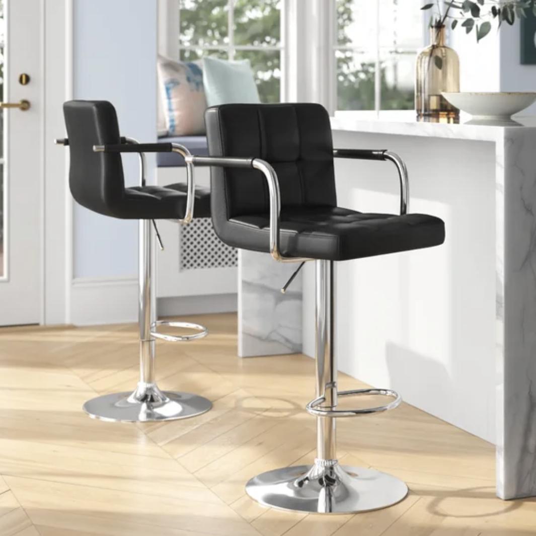 Swivel Adjustable Height Bar Stool Set