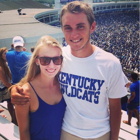 Kyle's first trip to visit me at UK where we went to my first football game as a student. Fall 2014