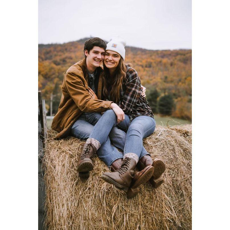 Our first time at an apple orchard together!