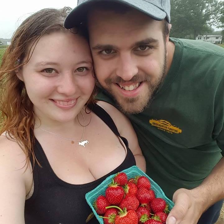 He had never been strawberry picking!! So we went