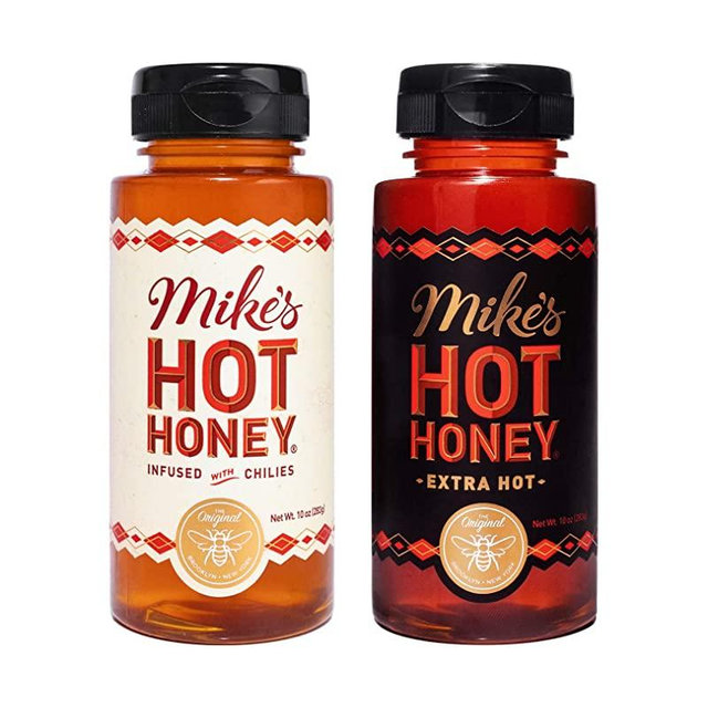 Mike’s Hot Honey – Original & Extra Hot Combo 10 oz (2 Pack), Hot Honey with an Extra Kick, Sweetness & Heat, 100% Pure Honey, Shelf-Stable, Gluten-Free & Paleo-Friendly