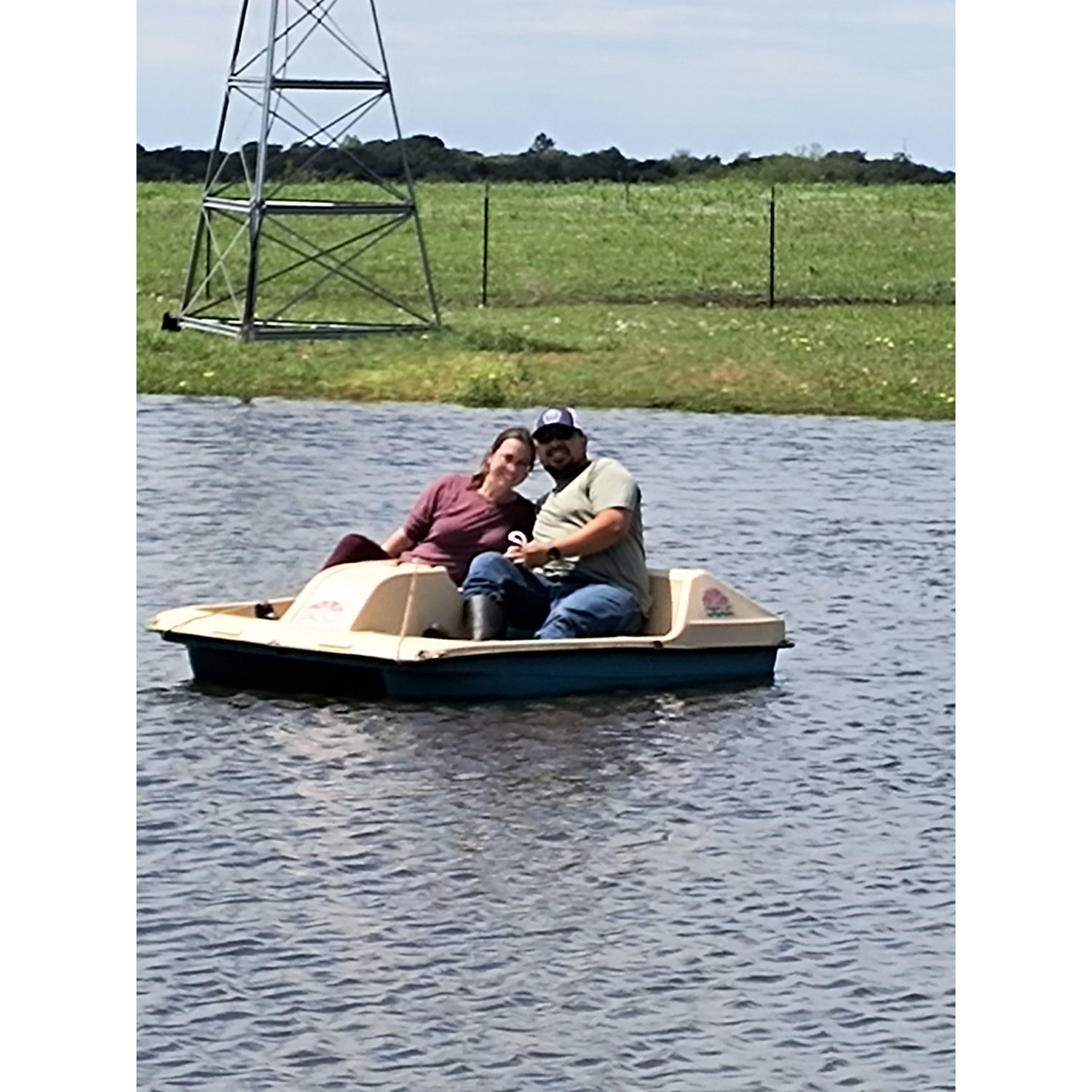 Paddleboating at the ranch Easter 2023, Schulenburg, TX