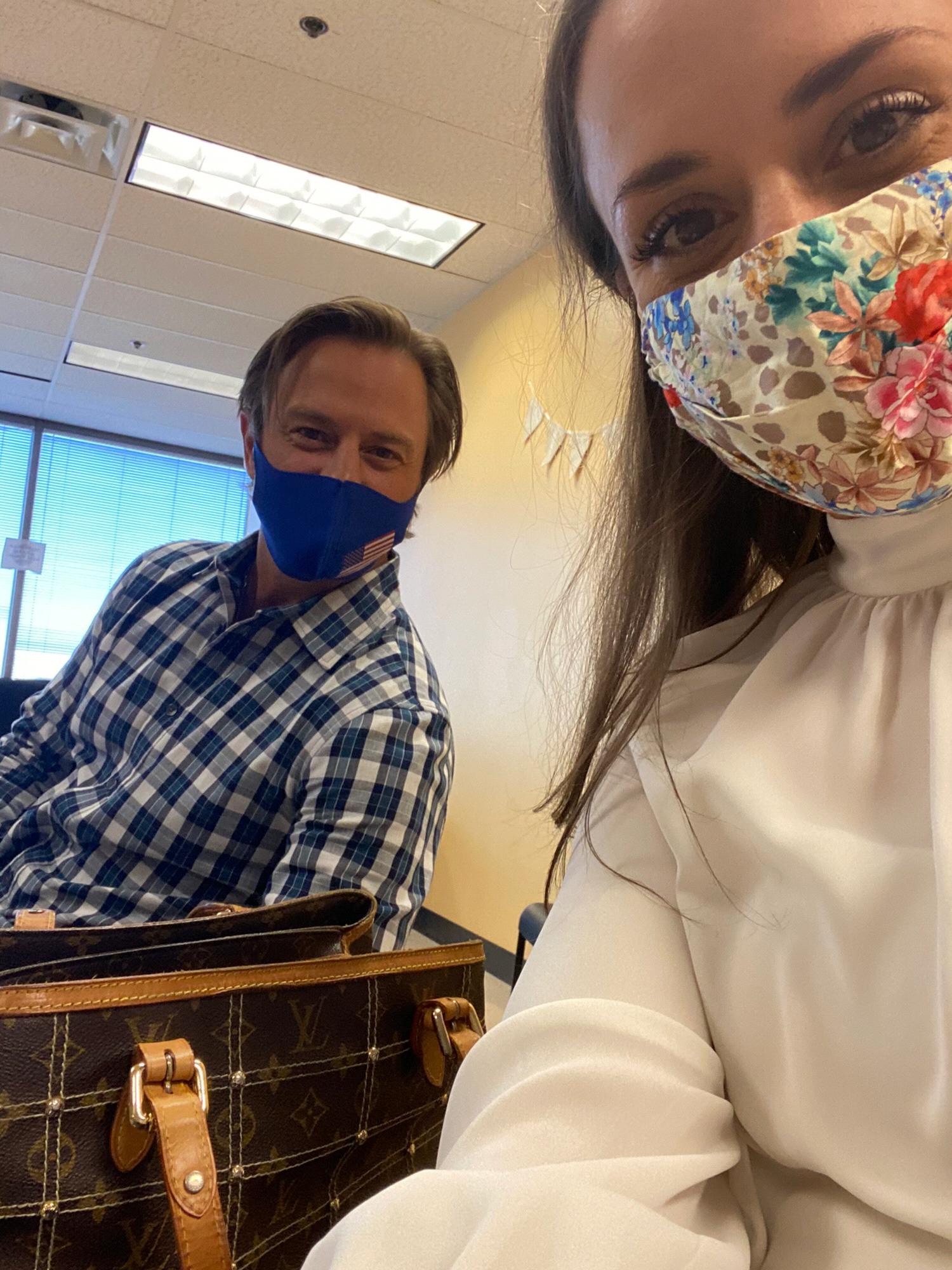 Getting our marriage license and making things legit.