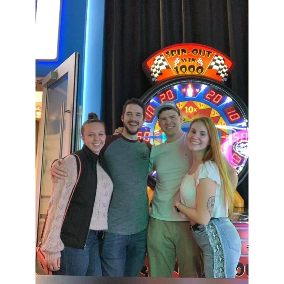 The first, of many, Dave and Buster's trips together