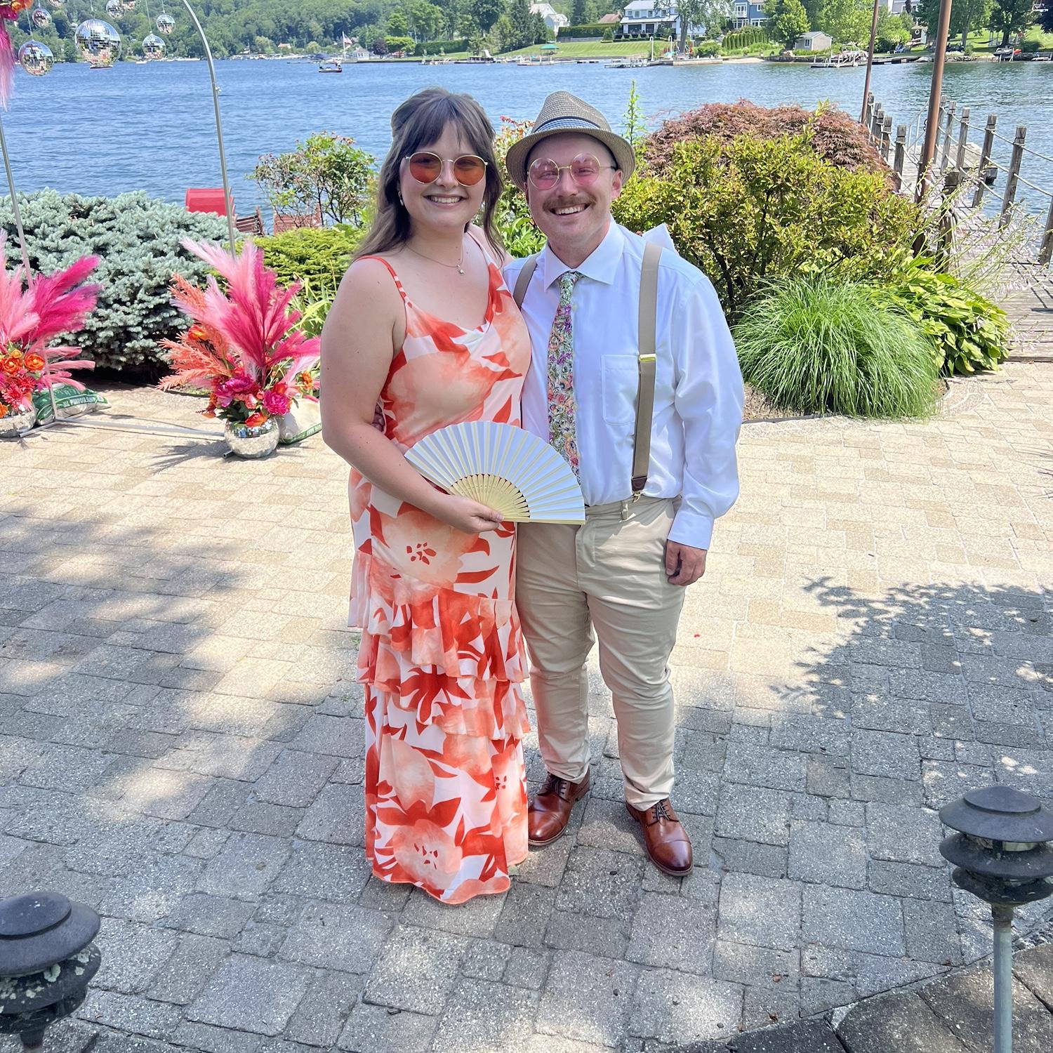 Celebrating our best friends on their wedding day in Danbury, Connecticut. July 2025.
