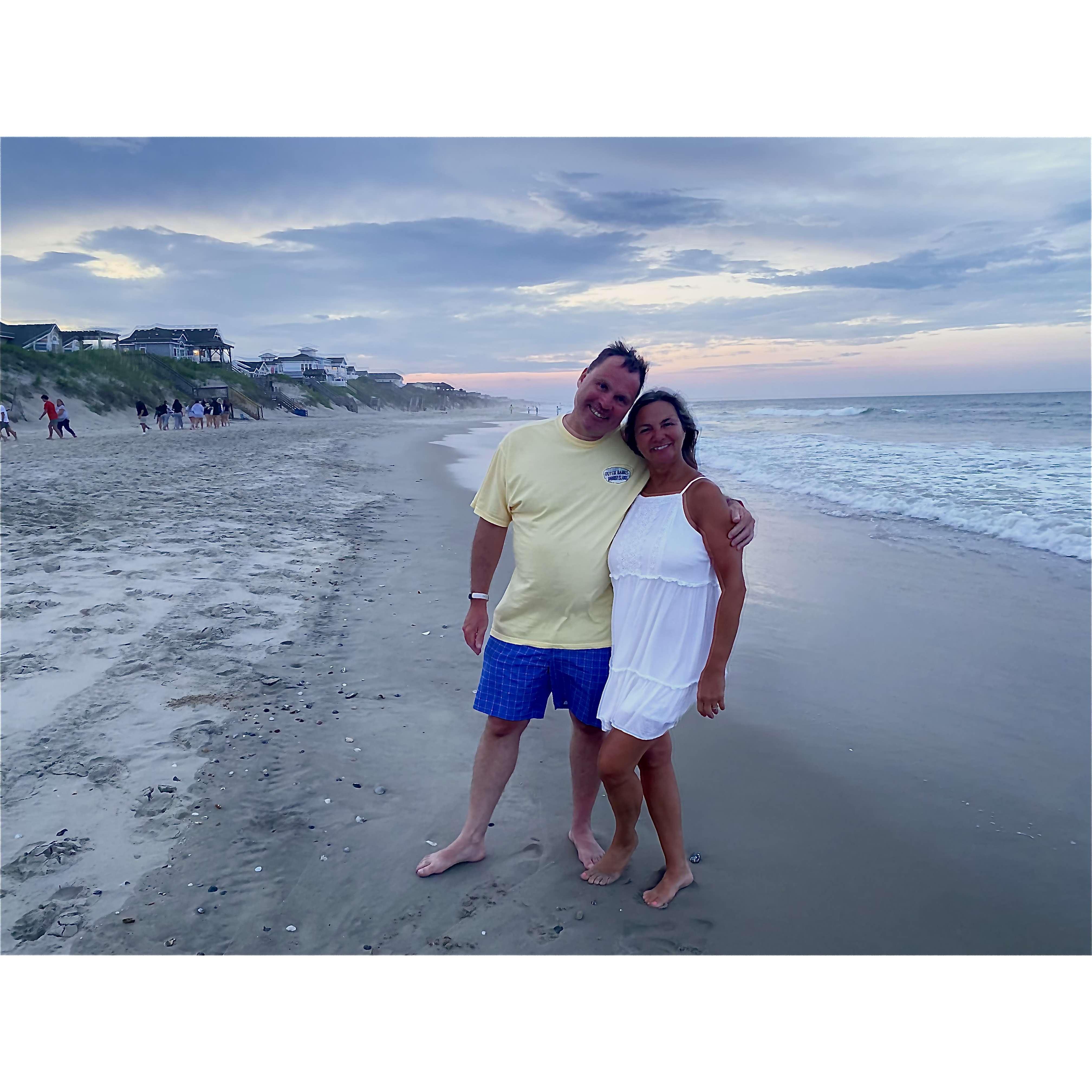 A sunset walk in the Outer Banks