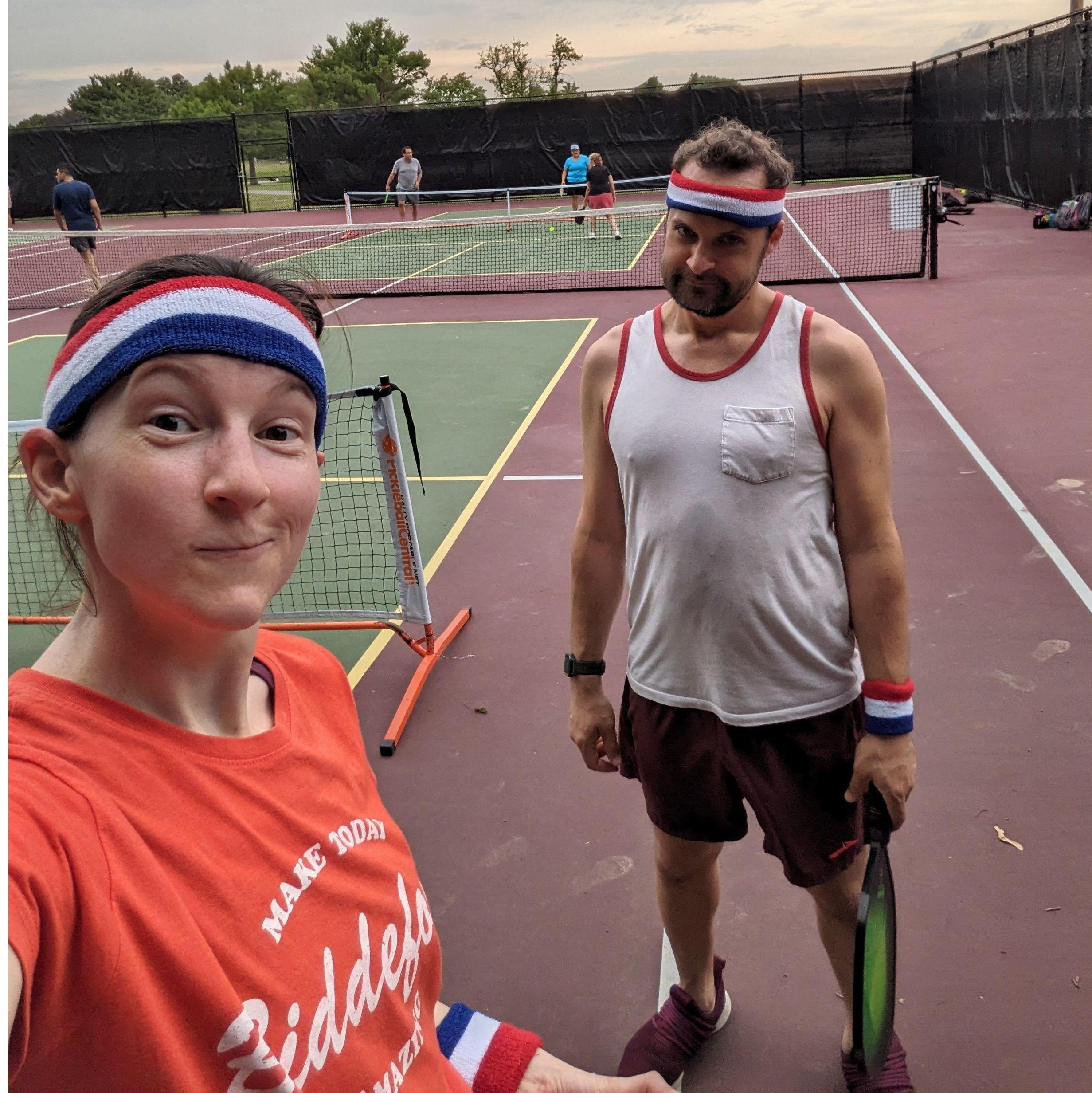 Future pickleball champs (definitely not).