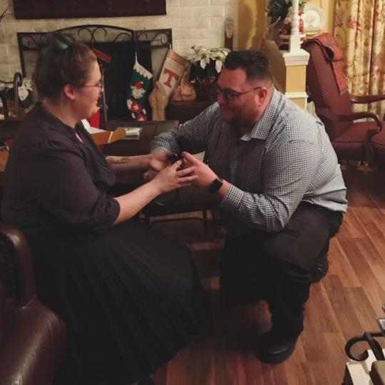 When David proposed among family in Amarillo!